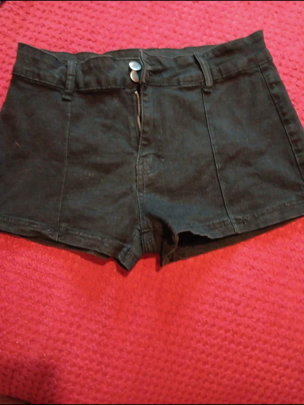 Women’s High-Rise Black Denim Shorts